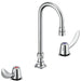 Commercial 23C6 23C632 Two Handle Widespread Lavatory Faucet with Gooseneck Spout - Less Pop-Up