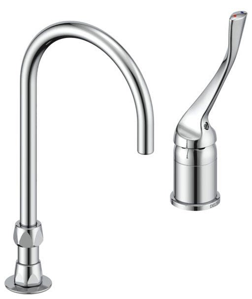 Commercial 24T2 24T2673 Single Control Mixing Faucet with Gooseneck Spout - Less Pop-Up