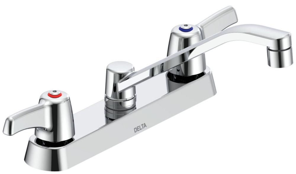 Commercial 26C3 26C3123 Two Handle 8 In Cast Deck-Mount Faucet