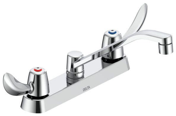 Commercial 26C3 26C3132 Two Handle 8 In Cast Deck-Mount Faucet