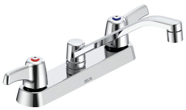 Commercial 26C3 26C3133 Two Handle 8 In Cast Deck-Mount Faucet