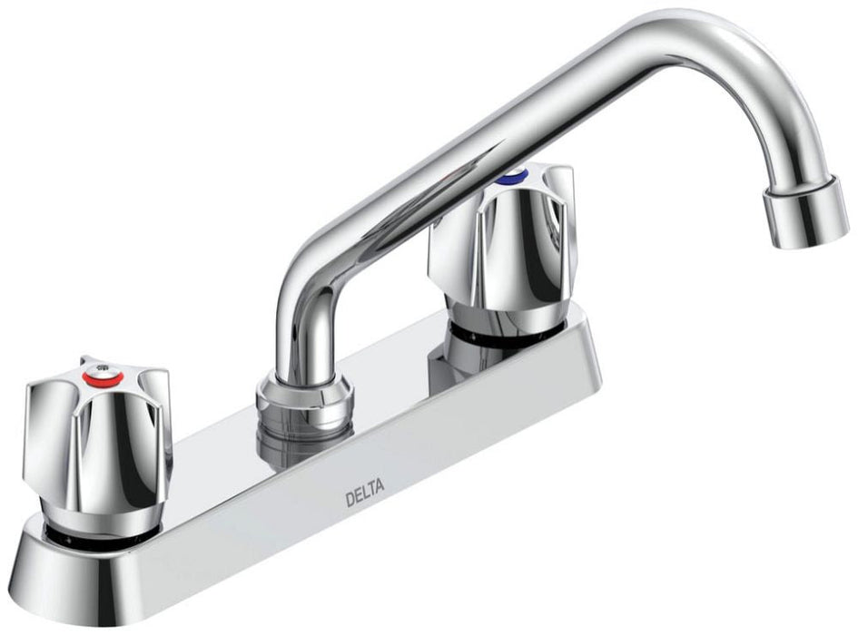 Commercial 26C3 26C3221 Two Handle 8 In Cast Deck-Mount Faucet