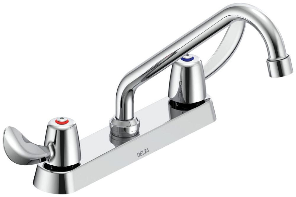 Commercial 26C3 26C3222 Two Handle 8 In Cast Deck-Mount Faucet