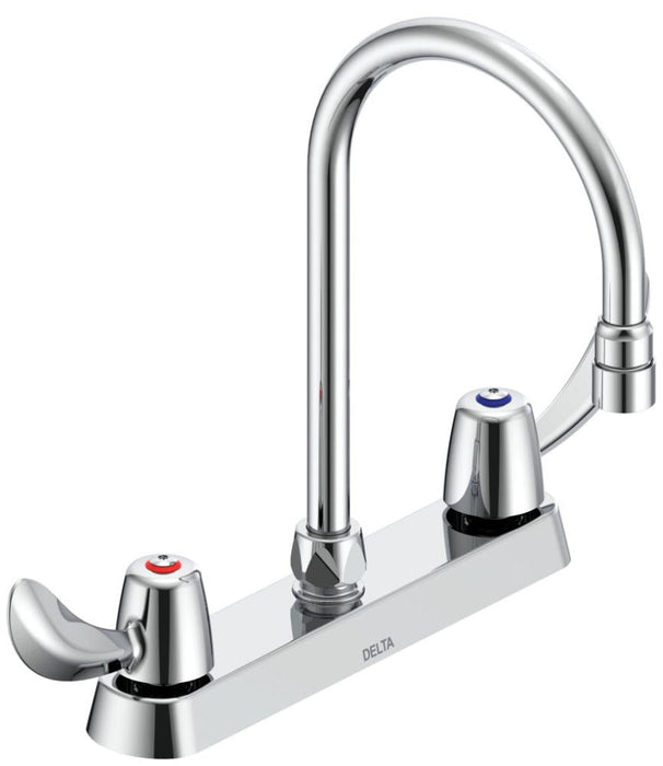Commercial 26C3 26C3942 Two Handle 8 In Cast Deck-Mount Faucet