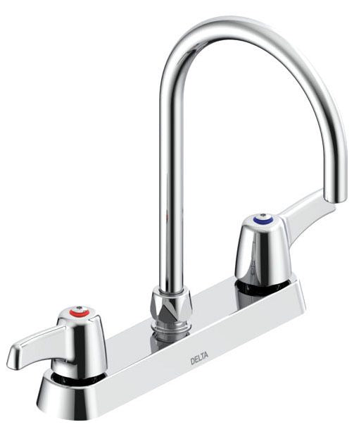 Commercial 26C3 26C3973 Two Handle 8 In Cast Deck-Mount Faucet