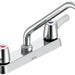Commercial 26T3 26T3243 Two Handle 8 In Cast Deck-Mount Faucet
