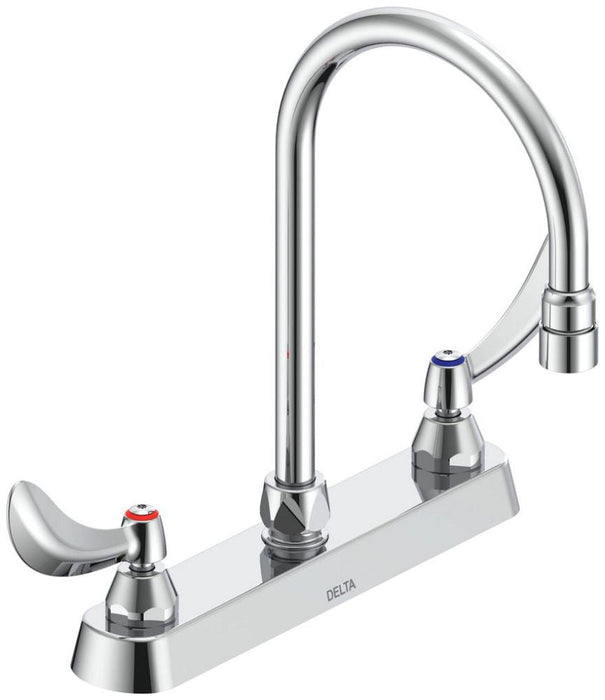 Commercial 26T3 26T3934 Two Handle 8 In Cast Deck-Mount Faucet