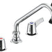 Commercial 27C1 / 27C2 27C1233 Two Handle 8 In Below Deck-Mount Faucet with Hose and Spray