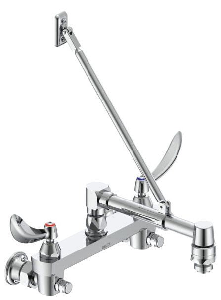 Commercial 28C2 28C2364 Two Handle 8 In Wallmount Service Sink Faucet
