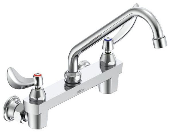 Commercial 28C3 / 28C4 / 28C6 28C4234 Two Handle 8 In Wallmount Service Sink Faucet