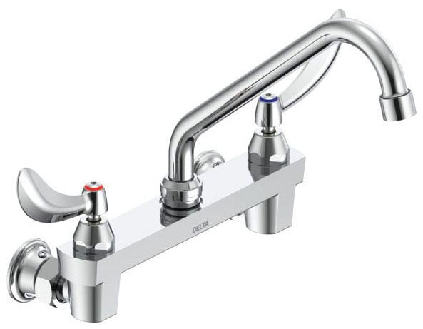 Commercial 28C3 / 28C4 / 28C6 28C4244 Two Handle 8 In Wallmount Service Sink Faucet