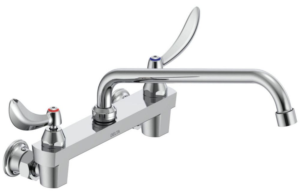 Commercial 28C3 / 28C4 / 28C6 28C4424 Two Handle 8 In Wallmount Service Sink Faucet