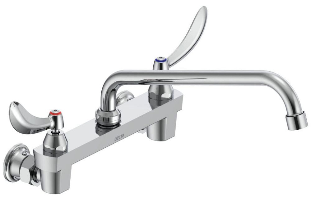 Commercial 28C3 / 28C4 / 28C6 28C4434 Two Handle 8 In Wallmount Service Sink Faucet