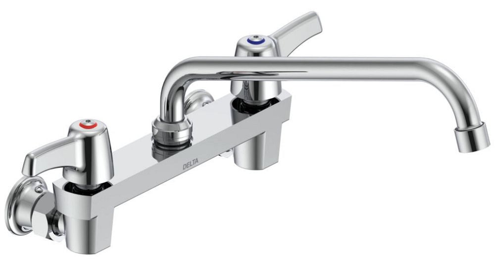 Commercial 28C3 / 28C4 / 28C6 28C4443 Two Handle 8 In Wallmount Service Sink Faucet