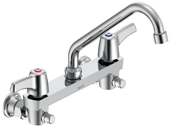 Commercial 28C3 / 28C4 / 28C6 28C6233 Two Handle 8 In Wallmount Service Sink Faucet