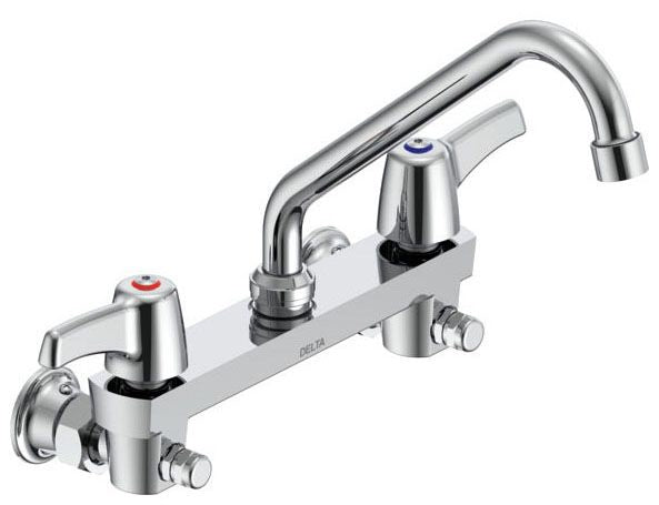 Commercial 28C3 / 28C4 / 28C6 28C6243 Two Handle 8 In Wallmount Service Sink Faucet