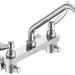 Commercial 28C3 / 28C4 / 28C6 28C6244 Two Handle 8 In Wallmount Service Sink Faucet