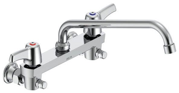 Commercial 28C3 / 28C4 / 28C6 28C6423 Two Handle 8 In Wallmount Service Sink Faucet