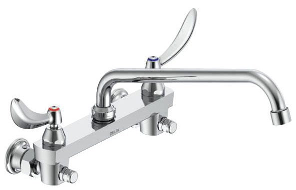 Commercial 28C3 / 28C4 / 28C6 28C6424 Two Handle 8 In Wallmount Service Sink Faucet