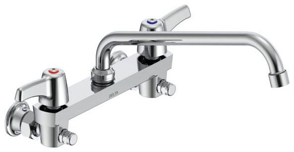 Commercial 28C3 / 28C4 / 28C6 28C6433 Two Handle 8 In Wallmount Service Sink Faucet