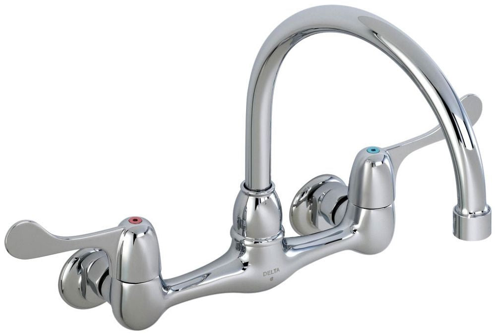 Commercial 28P4 28P4902LF Two Handle 8 In Wallmount Service Sink Faucet