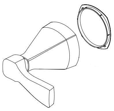 Delta Stryke RP100333RB Handle - 2L Wall-Mount Tub Filler