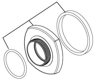 Delta Stryke RP100335RB Handle Flange & Gasket - WM Tub Filler