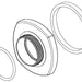 Delta Stryke: Handle Flange & Gasket - WM Tub Filler