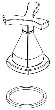 Delta Stryke:RP100395 Handle - 1O Right ASM Roman Tub