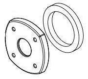 Delta Stryke: Handle Flange & Gasket - WM Bath Faucet
