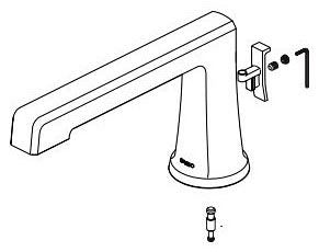 Brizo Levoir RP100442PN Finial, Screw, Cover and Lift Rod