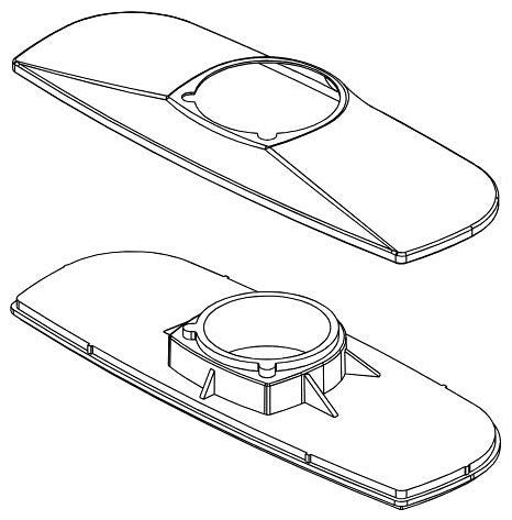 Delta Vesna RP100480BL Escutcheon and Baseplate