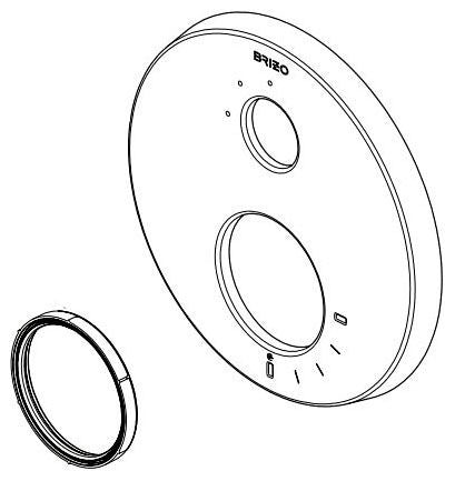 Brizo Litze RP100639PC Pressure Balance with 6F Diverter Escutcheon