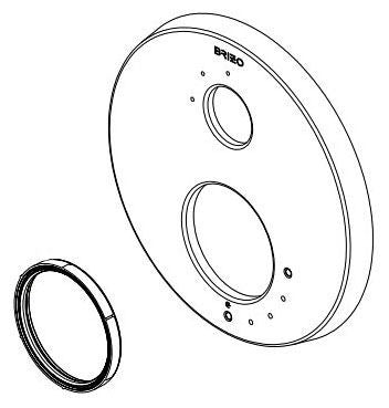 Brizo Odin RP100645GL Pressure Balance with 3F Diverter Escutcheon
