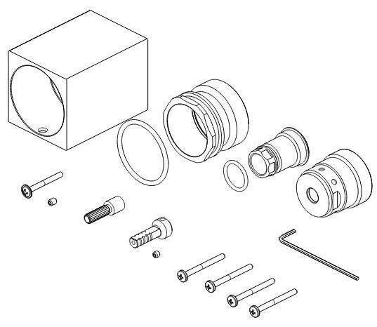 Brizo Siderna RP100669BL Thermostatic with Diverter Trim Extension Kit