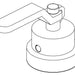Brizo Litze RP100760PN Pressure Balance Integrated Valve Handle - Industrial Lever