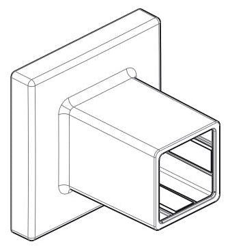 Delta Universal Showering Components RP100808SSPR Angular Escutcheon