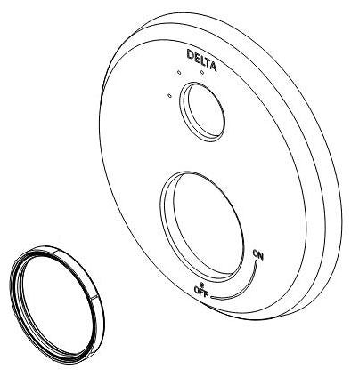 Delta Galeon RP100947PCPR 27T 3F Int Diverter Escutcheon