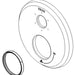Delta Tetra RP100948CZPR 6 Function Escutcheon Assembly & Valve