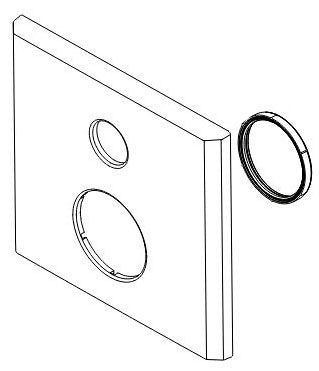 Delta RP101040PCPR Escutcheon - 3-Setting Int. Div. 14S