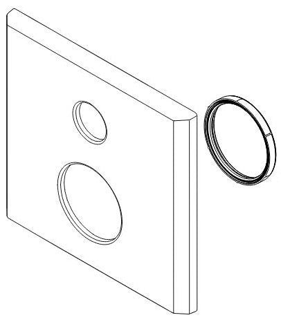 Delta RP101042PCPR Escutcheon - 3-Setting Int. Div. 17S