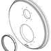 Brizo Invari RP101156GL Thermostatic Valve with 6-Function Diverter Escutcheon and Seal