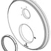 Brizo Invari RP101157PC Pressure Balance Valve with 3-Function Diverter Escutcheon and Seal