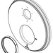 Brizo Invari RP101158GL Pressure Balance Valve with 6-Function Diverter Escutcheon and Seal