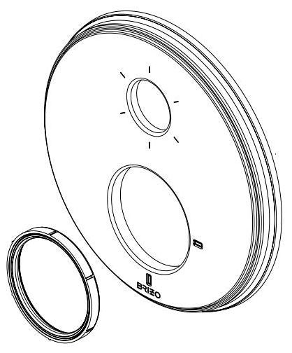 Brizo Invari RP101158NK Pressure Balance Valve with 6-Function Diverter Escutcheon and Seal