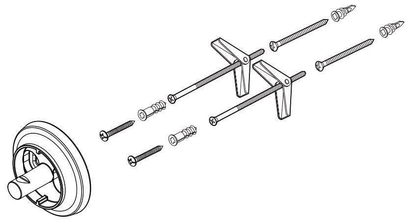Brizo Invari RP101180SL Slide Bar Mounting Hardware