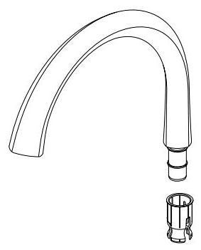 Delta Emmeline RP101347PCPR Spout Assembly
