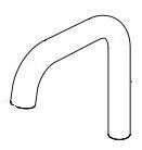 Brizo Odin RP101376PC Square Prep Spout Assembly