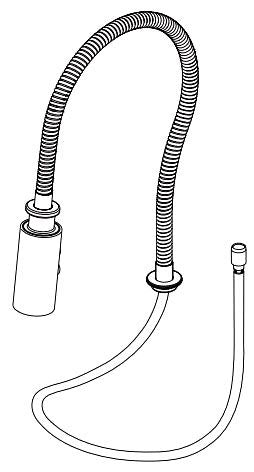 Brizo Odin RP101562PC Articulating Finished Hose And Wand Assembly