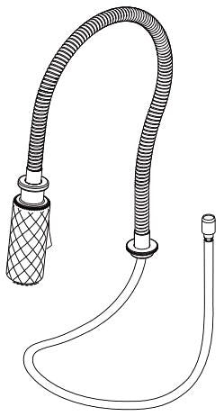 Brizo Litze RP101564PC Articulating Finished Hose And Wand Assembly